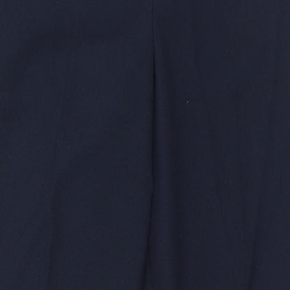 Dunnes Womens Blue Polyester Trousers Size 14 L26 in Regular Zip