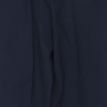 Dunnes Womens Blue Polyester Trousers Size 14 L26 in Regular Zip