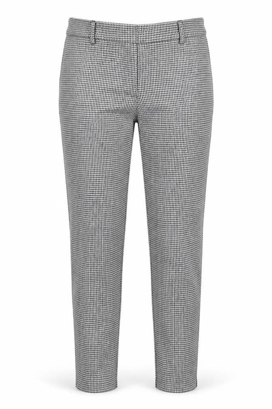 H&M Womens Black Geometric Cotton Jegging Jeans Size 8 L21 in Regular Zip - Houndstooth