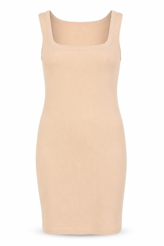 H&M Womens Pink Cotton Bodycon Size M Square Neck Pullover