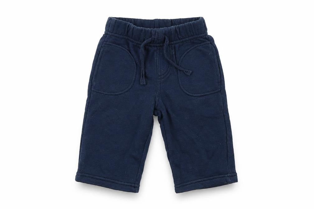 BHS Boys Blue Cotton Jogger Trousers Size 3-6 Months Drawstring