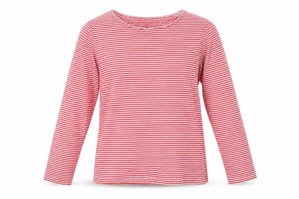 NEXT Girls Red Striped Cotton Pullover T-Shirt Size 10 Years Crew Neck Pullover