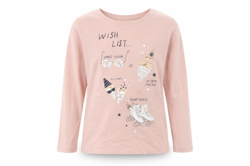 Gap Girls Pink Cotton Pullover T-Shirt Size 10-11 Years Crew Neck Pullover - Wish List