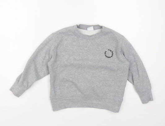Zara Girls Grey Cotton Pullover Sweatshirt Size 6 Years Pullover - The Future Awaits You