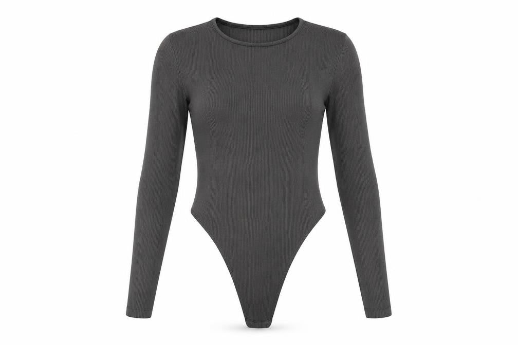 H&M Womens Grey Nylon Bodysuit One-Piece Size M Snap