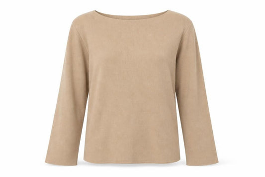 Zara Womens Brown Round Neck Cotton Pullover Jumper Size S