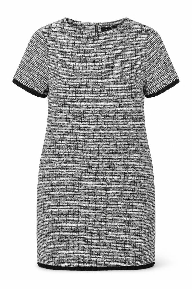 New Look Womens Black Polyester Bodycon Size 10 Round Neck Zip