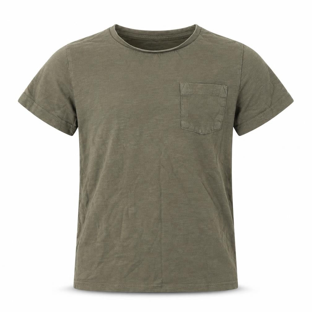 TU Girls Green Cotton Basic T-Shirt Size 11 Years Round Neck