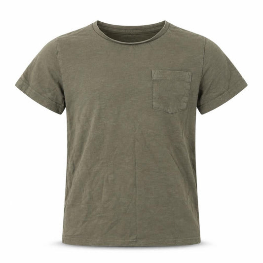 Tu Girls Green Cotton Basic T-Shirt Size 11 Years Round Neck