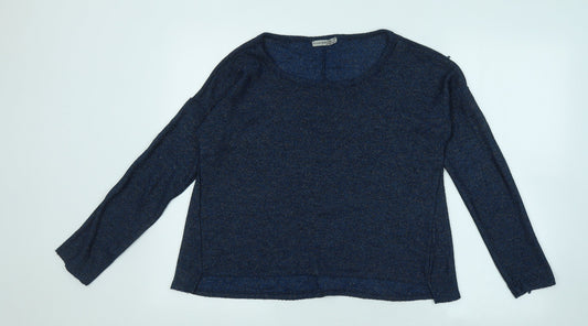 Atmosphere Womens Blue Round Neck Polyester Pullover Jumper Size 12