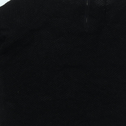 Next Womens Black Round Neck Cotton Pullover Jumper Size 10