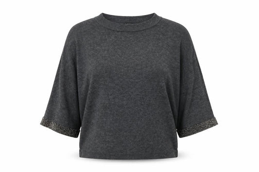 Warehouse Womens Grey Round Neck Acrylic Pullover Jumper Size 8