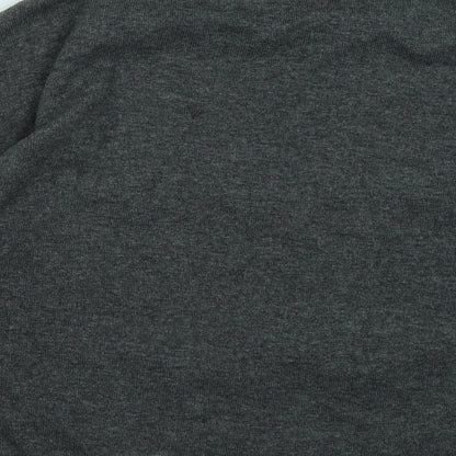 Warehouse Womens Grey Round Neck Acrylic Pullover Jumper Size 8
