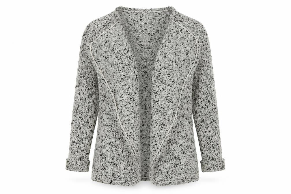 H&M Womens Grey V-Neck Acrylic Cardigan Jumper Size S