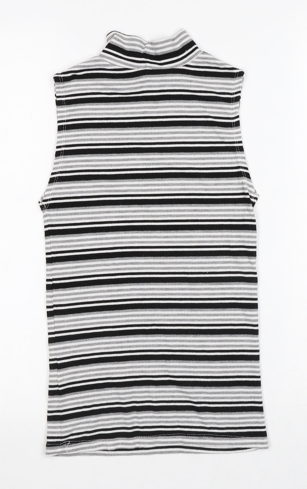 Atmosphere Womens Multicoloured Striped Polyester Jersey Tank Size 6 Round Neck - Stripes