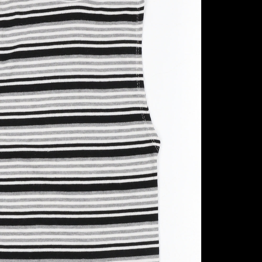Atmosphere Womens Multicoloured Striped Polyester Jersey Tank Size 6 Round Neck - Stripes