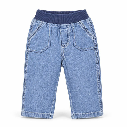 George Girls Blue 100% Cotton Jogger Jeans Size 6-9 Months Pullover