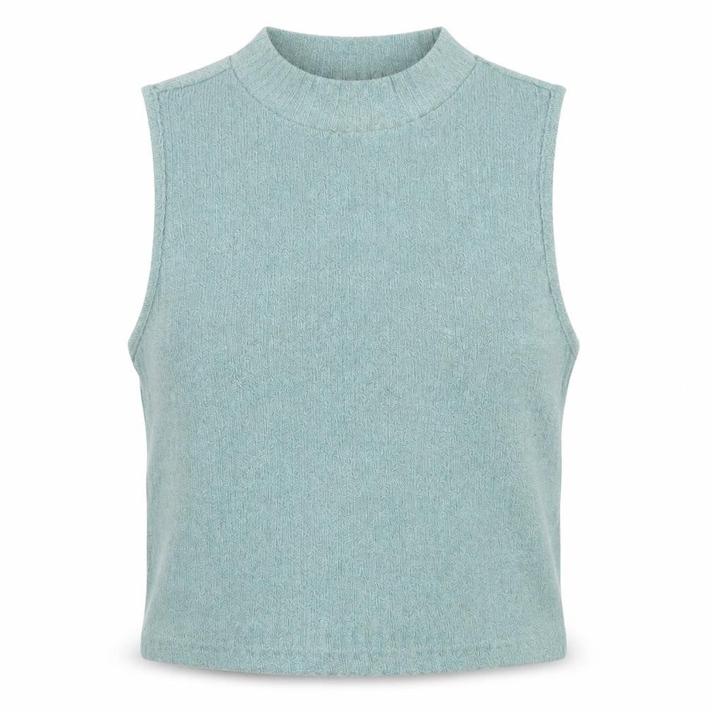 SheIn Womens Green Polyester Cropped Tank Size XS High Neck
