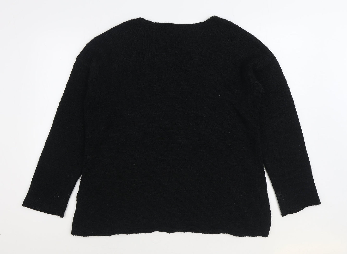 ASOS Womens Black Round Neck Acrylic Pullover Jumper Size S