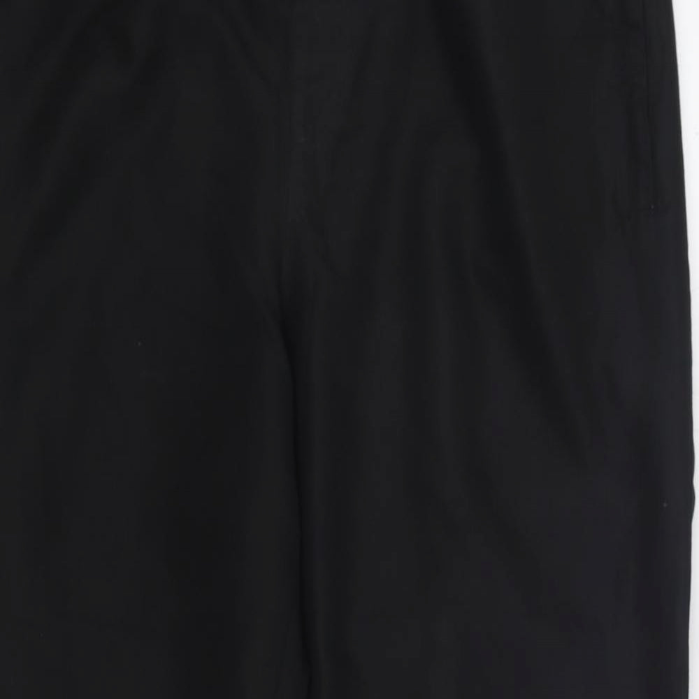 Dunnes Stores Mens Black Polyester Jogger Trousers Size 2XL L32 in Regular Snap