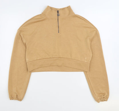 Gilly Hicks Womens Brown Polyester Pullover Sweatshirt Size M Pullover - Cropped