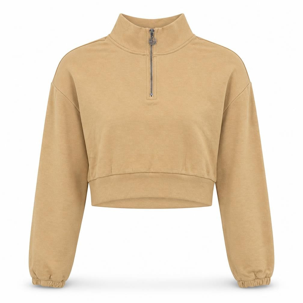 Gilly Hicks Womens Brown Polyester Pullover Sweatshirt Size M Pullover - Cropped