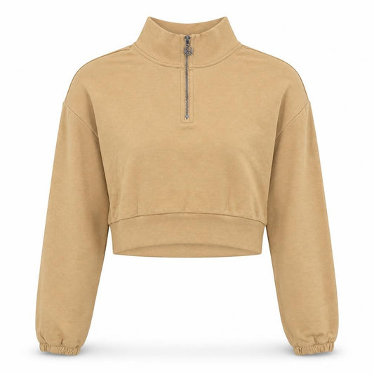 Gilly Hicks Womens Brown Polyester Pullover Sweatshirt Size M Pullover - Cropped