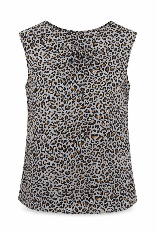 Atmosphere Womens Multicoloured Animal Print Polyester Basic Blouse Size 6 V-Neck
