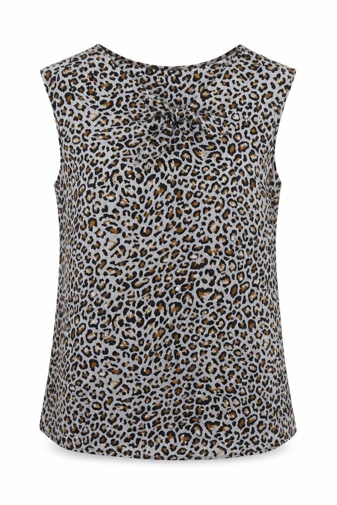 Atmosphere Womens Multicoloured Animal Print Polyester Basic Blouse Size 6 V-Neck