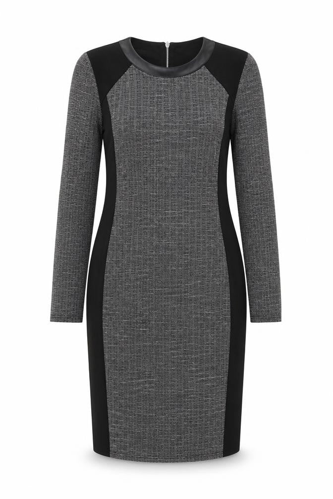 River Island Womens Black Polyester Bodycon Size 10 Round Neck Zip