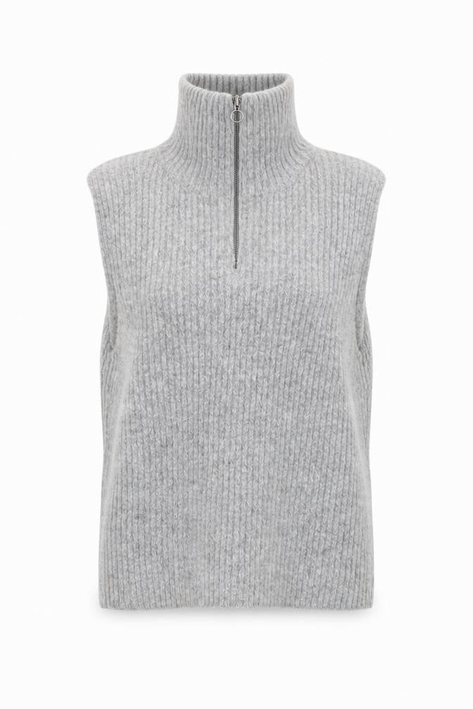 Object Womens Grey High Neck Acrylic Pullover Jumper Size M