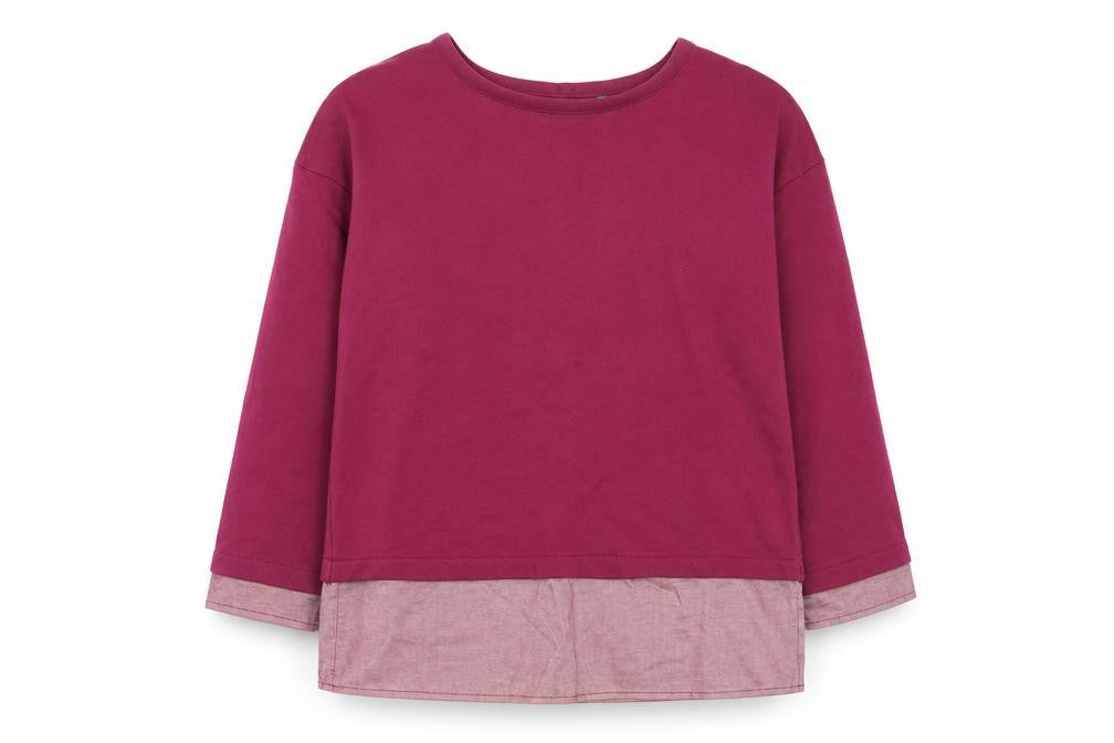United Colors of Benetton Womens Purple Cotton Pullover Sweatshirt Size S Pullover