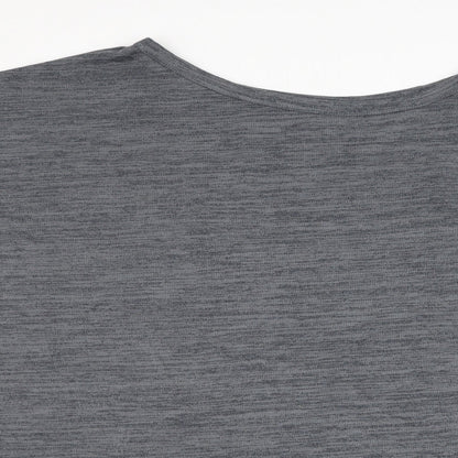 Blue Vanilla Womens Grey Round Neck Polyester Pullover Jumper Size L - Asymmetrical