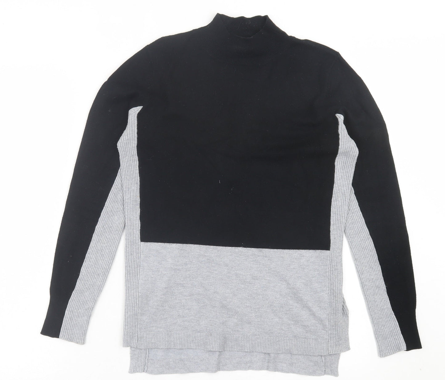 Papaya Womens Grey High Neck Viscose Pullover Jumper Size 14