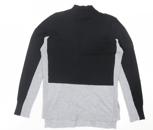 Papaya Womens Grey High Neck Viscose Pullover Jumper Size 14
