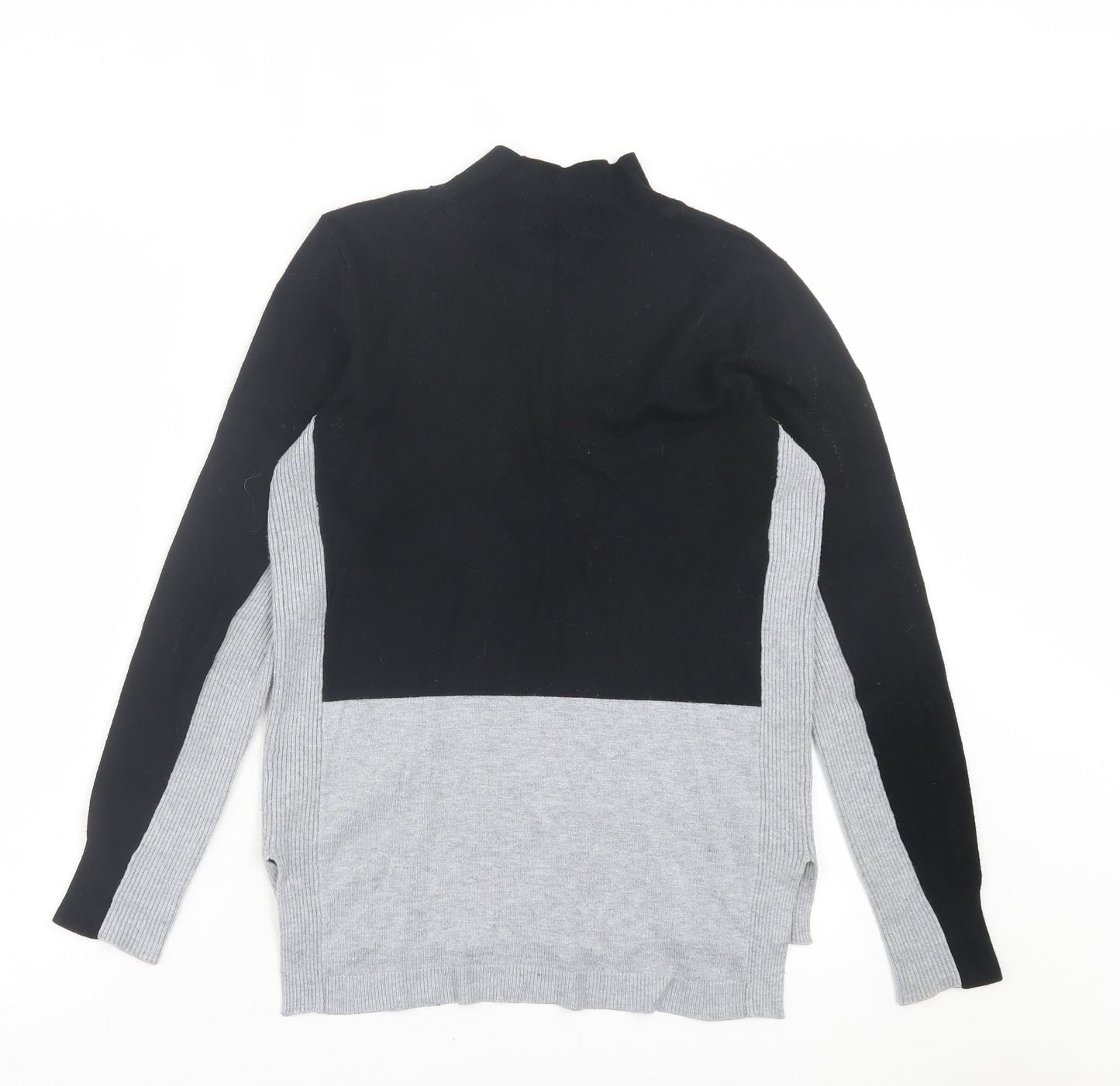 Papaya Womens Grey High Neck Viscose Pullover Jumper Size 14