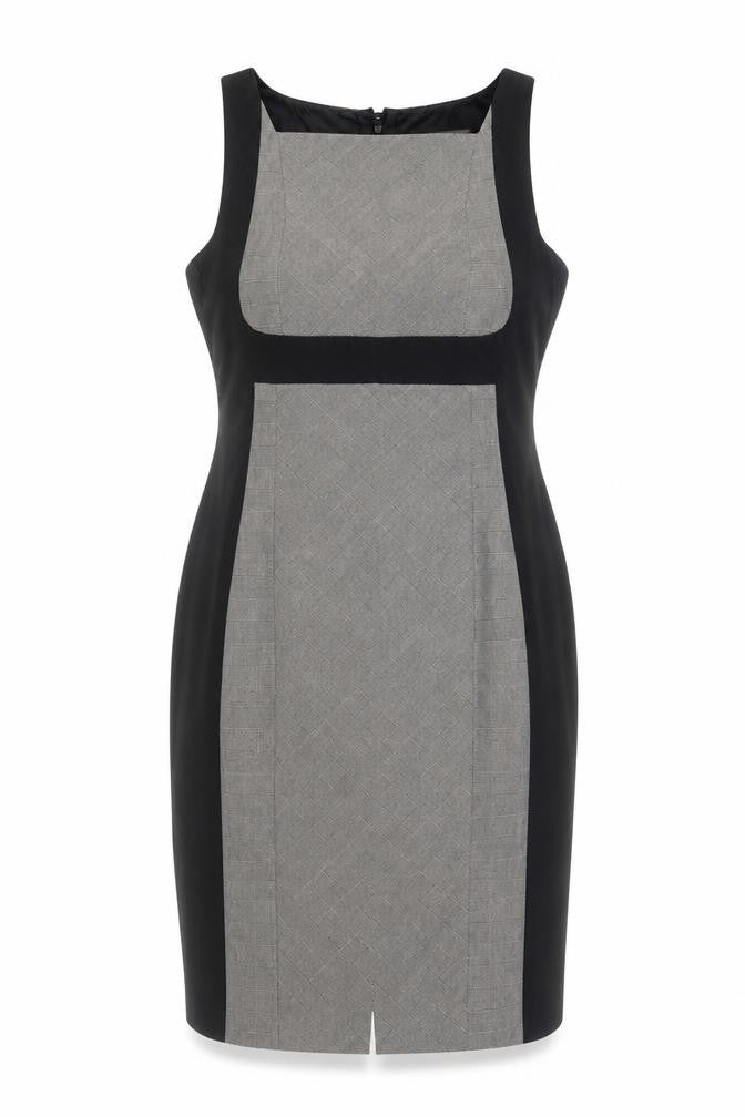 TU Womens Black Polyester Sheath Size 12 Square Neck Zip