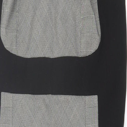 Tu Womens Black Polyester Sheath Size 12 Square Neck Zip