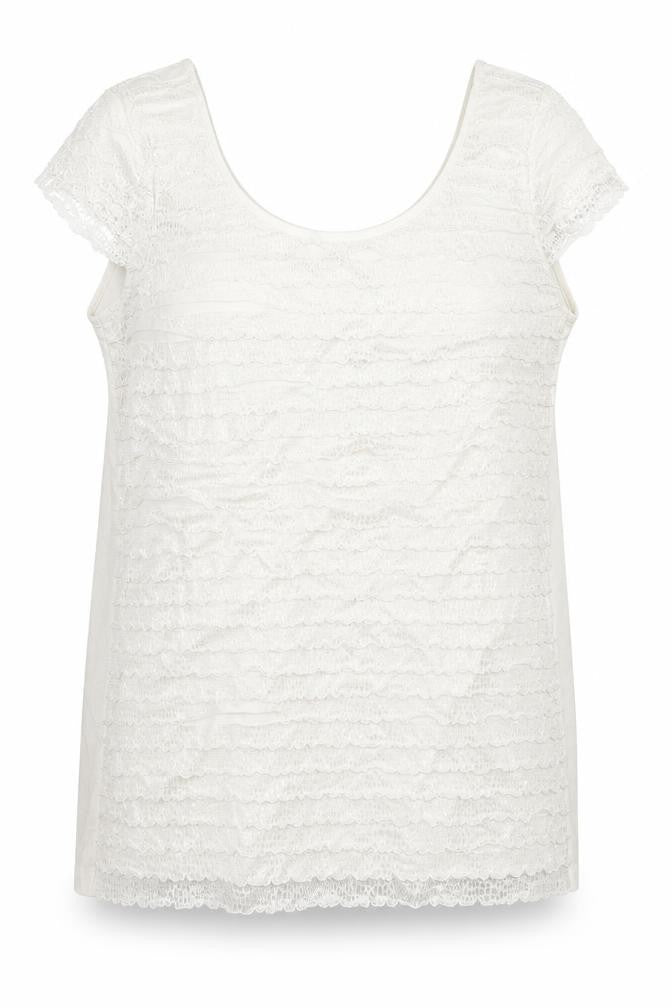 Moda Womens Ivory Viscose Basic Tank Size 16 Scoop Neck