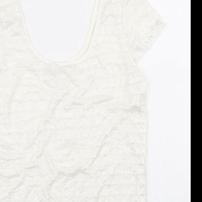 Moda Womens Ivory Viscose Basic Tank Size 16 Scoop Neck