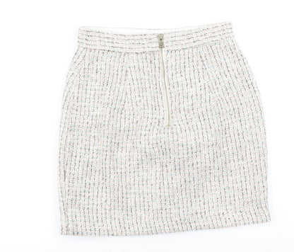 Topshop Womens Multicoloured Cotton Mini Skirt Size 8 Zip