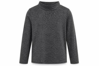 Next Girls Black Polyester Basic T-Shirt Size 9 Years High Neck Pullover