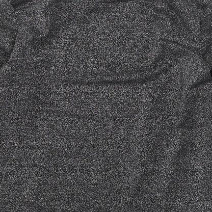 Next Girls Black Polyester Basic T-Shirt Size 9 Years High Neck Pullover