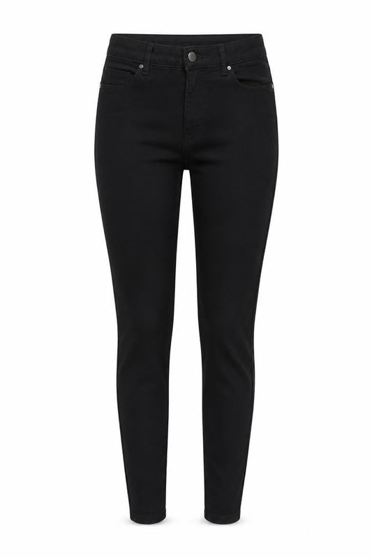 Dunnes Stores Womens Black Cotton Skinny Jeans Size 8 L26 in Regular Button