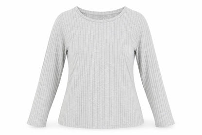 ASOS Womens Grey Striped Viscose Basic Blouse Size 12 Round Neck