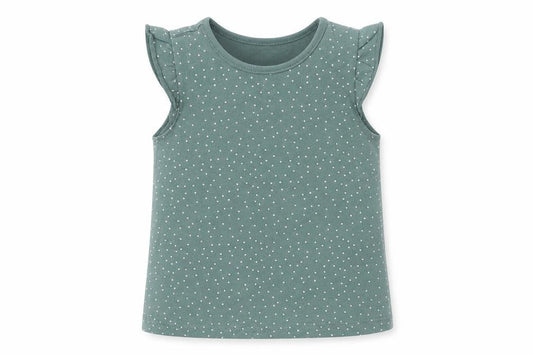 George Baby Green Polka Dot Cotton Basic Tank Size 12-18 Months Crew Neck Pullover