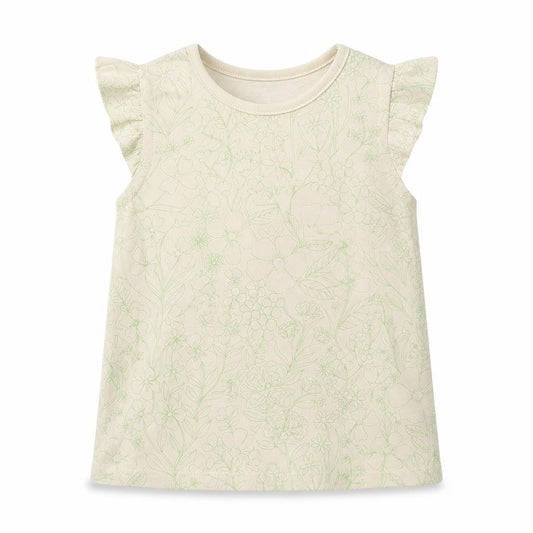 George Baby Ivory Floral Cotton Basic Tank Size 12-18 Months Crew Neck Pullover