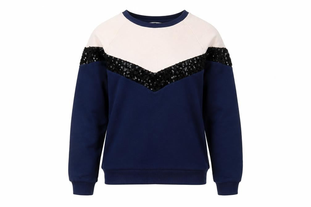 Very Girls Multicoloured Colourblock Cotton Pullover Sweatshirt Size 13 Years