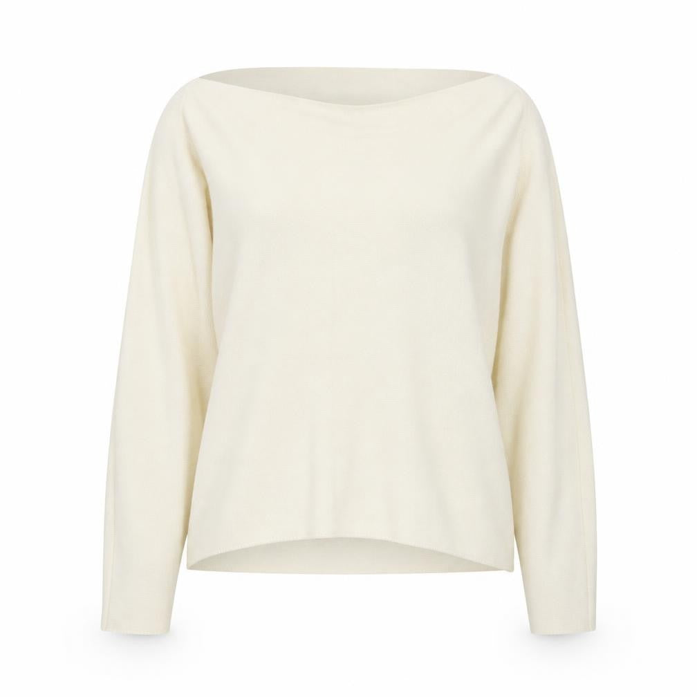 Preworn Womens Beige Round Neck Cotton Pullover Jumper Size S