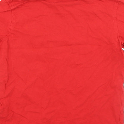 George Boys Red Cotton Basic Casual Size 9-10 Years Round Neck Pullover - Born To Game